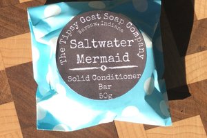 Saltwater Mermaid Solid Hair Conditioner Bar with Argan Oil, Mango Butter, Tucuma Butter, and Silk Protein
