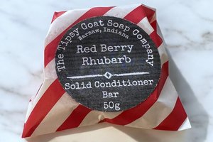 Red Berry Rhubarb Solid Hair Conditioner Bar 