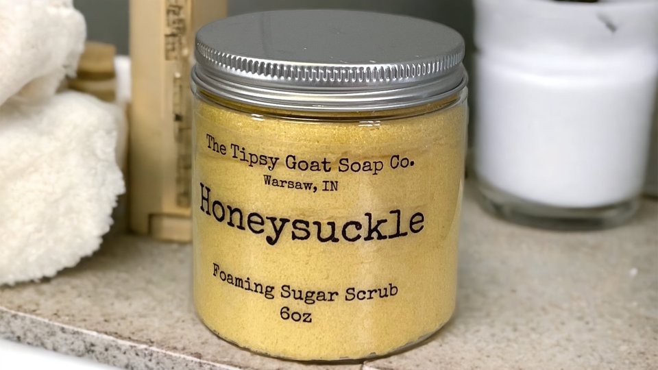 Honeysuckle Foaming Sugar Scrub | Sugar Whipped Soap