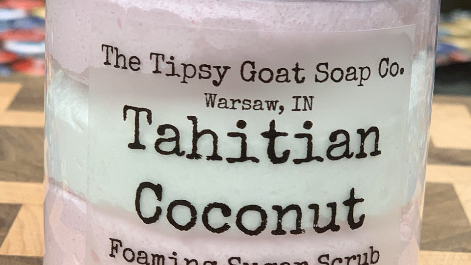 Tahitian Coconut Foaming Sugar Scrub | Sugar Whipped Soap