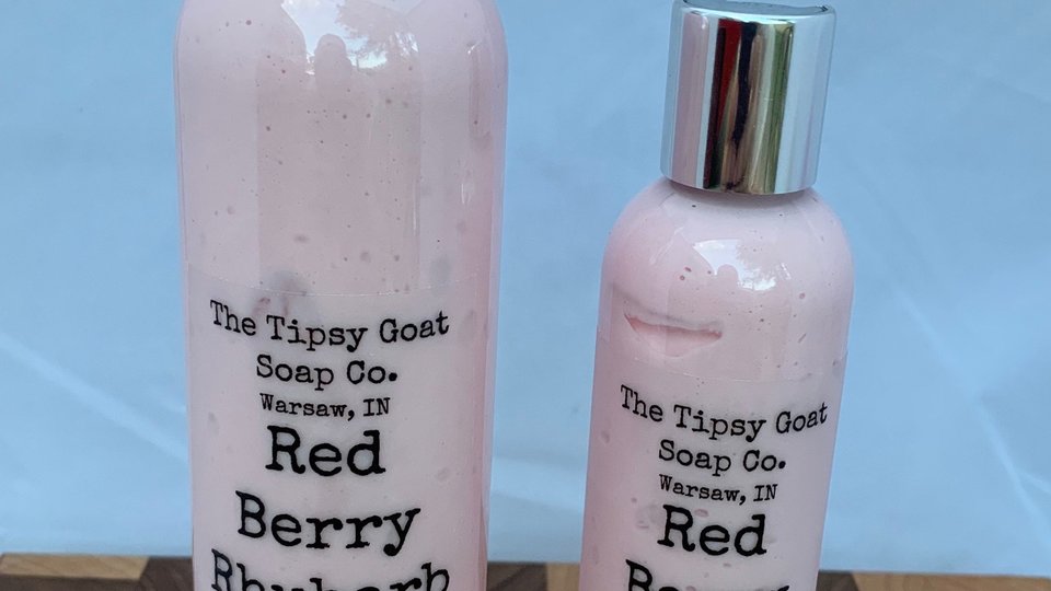 Red Berry Rhubarb Handmade Lotion