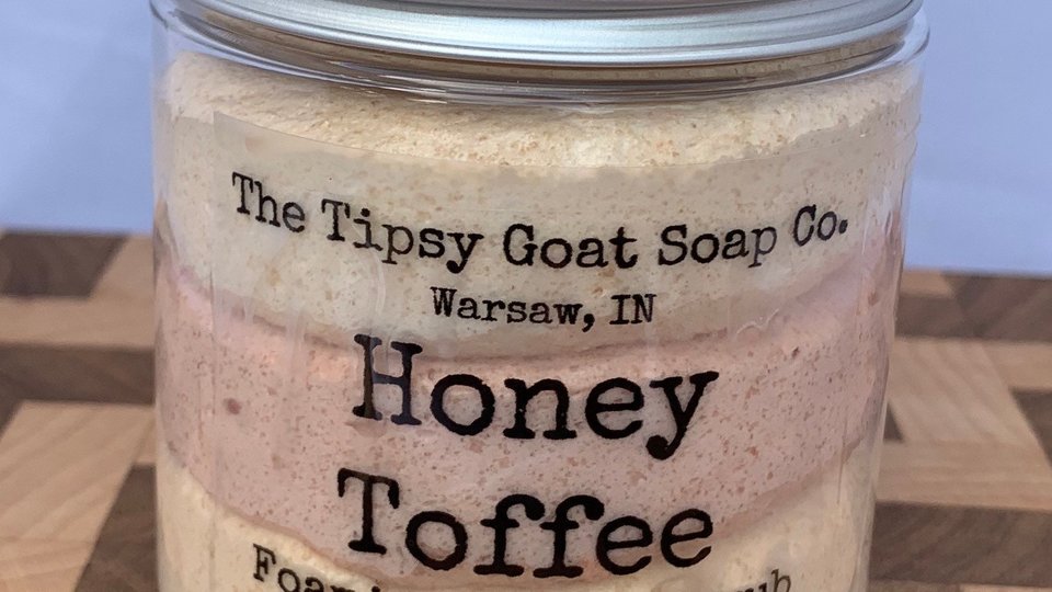 Honey Toffee Foaming Sugar Scrub | Sugar Whipped Soap