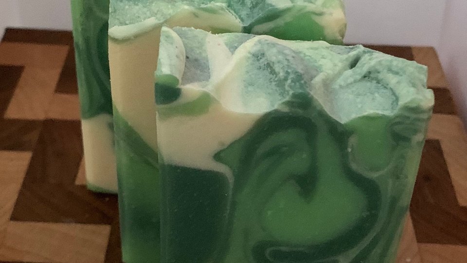 Spearmint & Eucalyptus Cold Process Soap made with Goat Milk