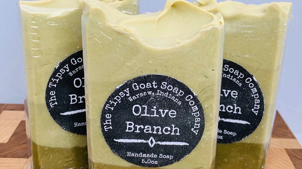 Olive Branch Handmade Cold Process Soap made with Goat Milk