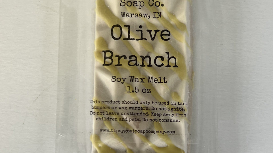 Olive Branch Soy Wax Melt Snap Bar