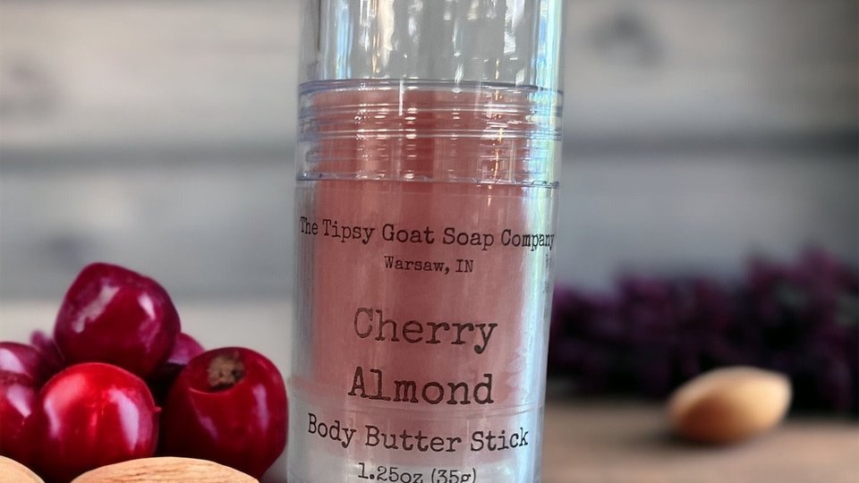 Cherry Almond Body Butter Stick | Solid Lotion Stick