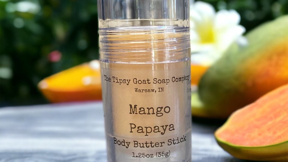 Mango Papaya Body Butter Stick | Solid Lotion Stick