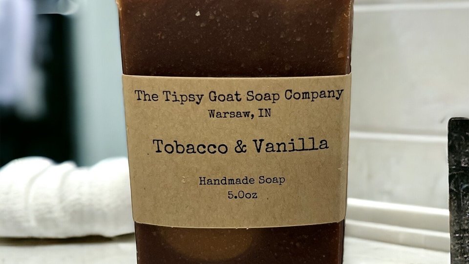 Tobacco & Vanilla Handmade Cold Process Soap made with Goat Milk