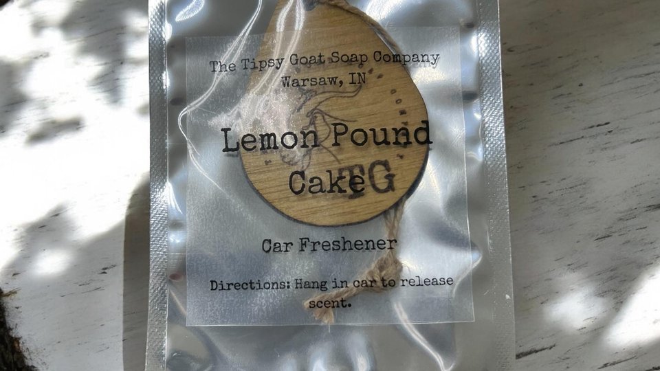 Lemon Pound Cake Car Air Freshener