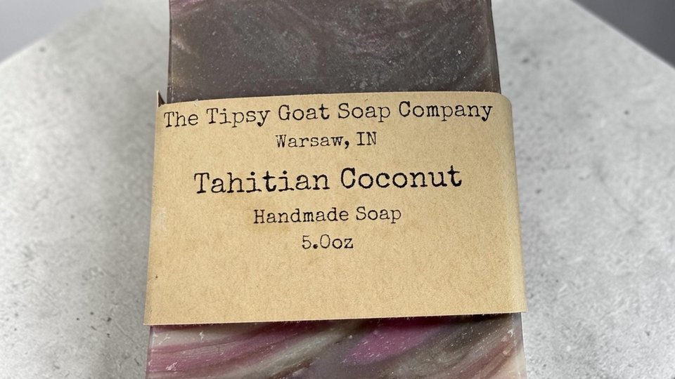 Tahitian Coconut Cold Process Soap made with Goat Milk