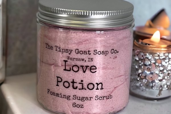 Love Potion Foaming Sugar Scrub | Sugar Whipped Soap