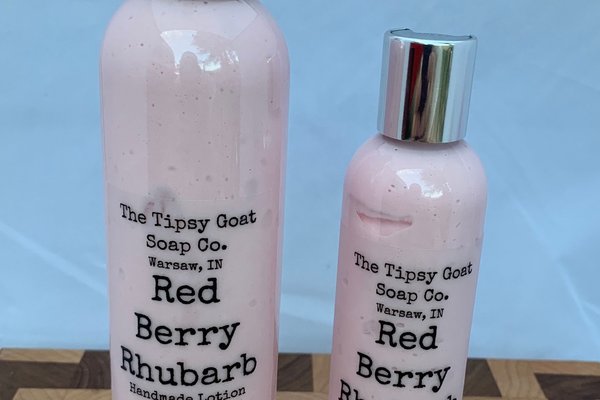 Red Berry Rhubarb Handmade Lotion
