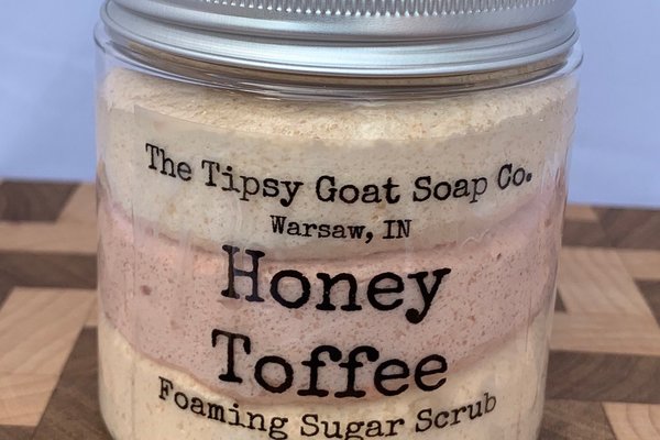 Honey Toffee Foaming Sugar Scrub | Sugar Whipped Soap