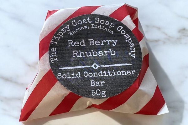 Red Berry Rhubarb Solid Hair Conditioner Bar 