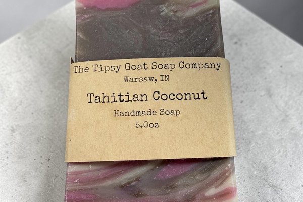 Tahitian Coconut Cold Process Soap made with Goat Milk
